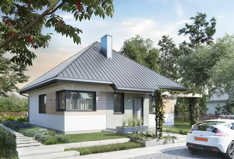КД-72 Дом из кирпича Лагимен, 72.2 м.кв.