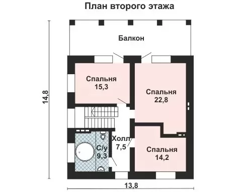 Планировка КД-215 Дом из кирпича Юниона, 215.9 м.кв.