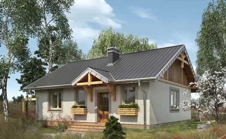 КД-75 Дом из кирпича Доринг, 75.4 м.кв.