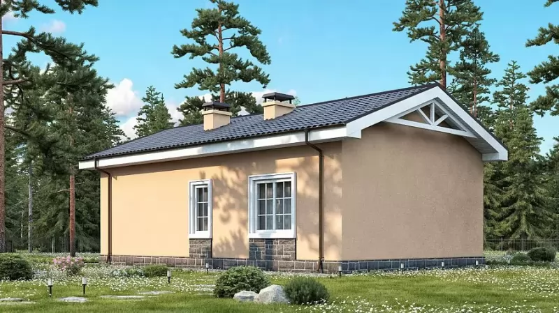 Планировка БД-65 Дом из блоков Дитер, 65 м²
