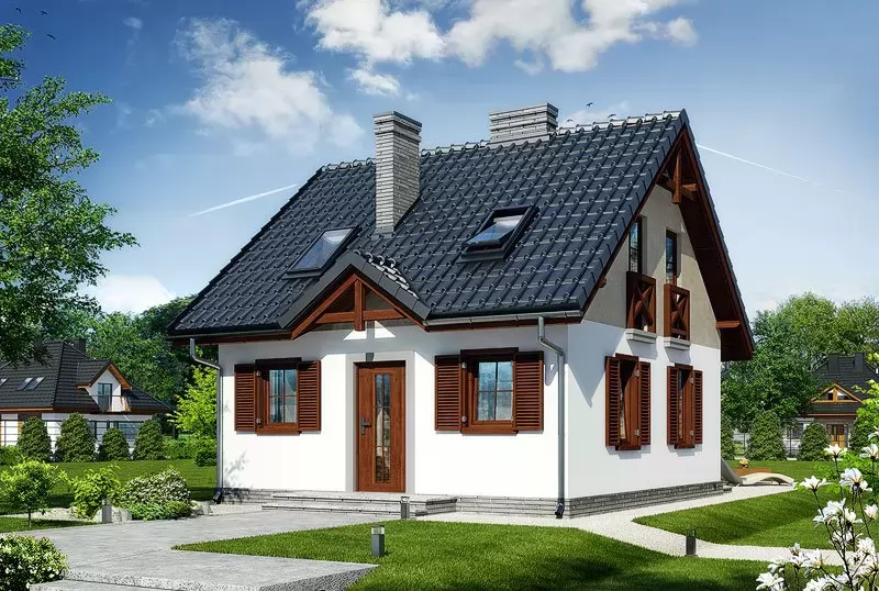 Планировка БД-66 Дом из блоков Гонесса, 66 м²
