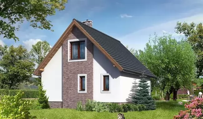 Планировка КД-60 Кирпичный дом Санара, 60 кв.м.