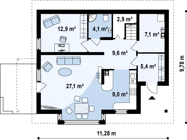 Планировка КД-139 Дом из кирпича Монатуна, 139.5 м.кв.