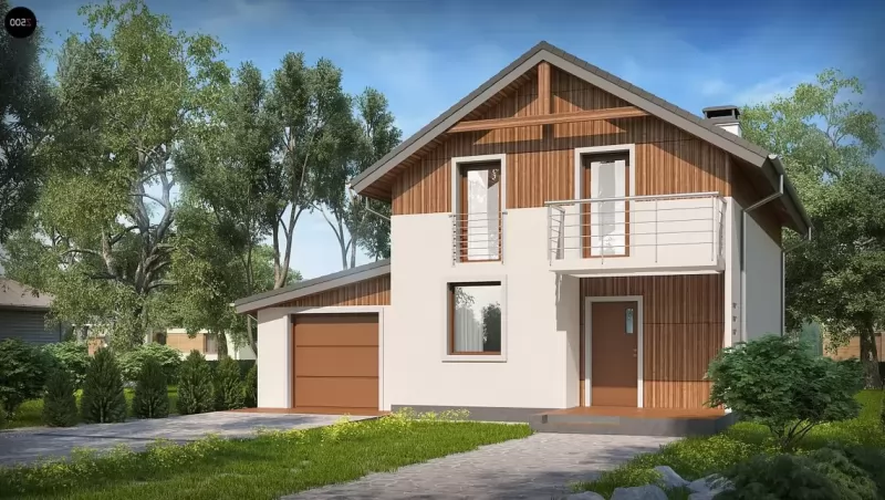 КД-141 Дом из кирпича Ламиция, 141.7 м.кв.