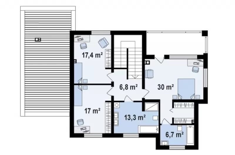 Планировка КД-239 Дом из кирпича Авирелия, 239.2 м.кв.