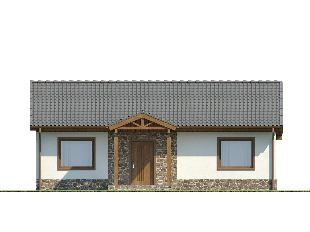 Планировка ПБ-74 Дом из пеноблока Месик, 74 м²