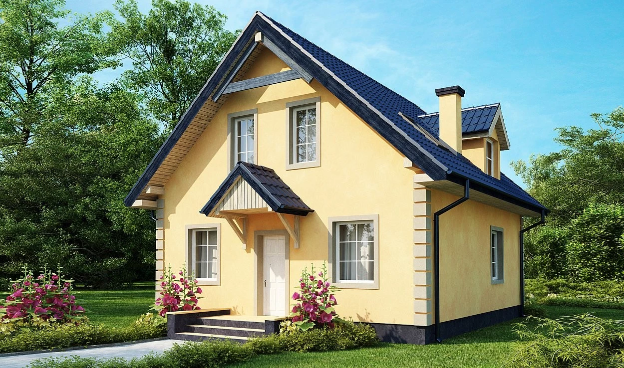 Планировка КБ-108 Дома из керамзитобетона Драконт, 108 м²