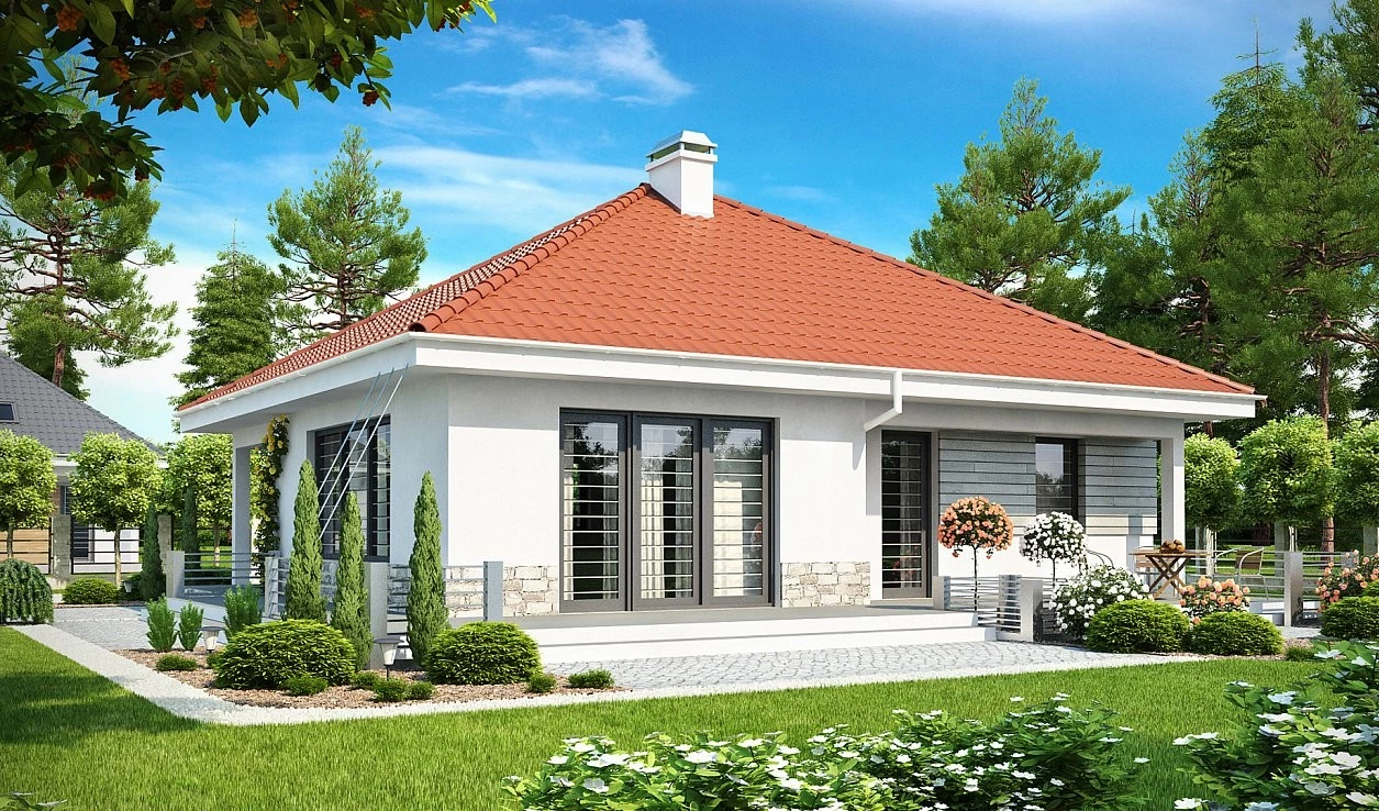 Планировка ПБ-91 Дом из пеноблока Мифика, 91 м²