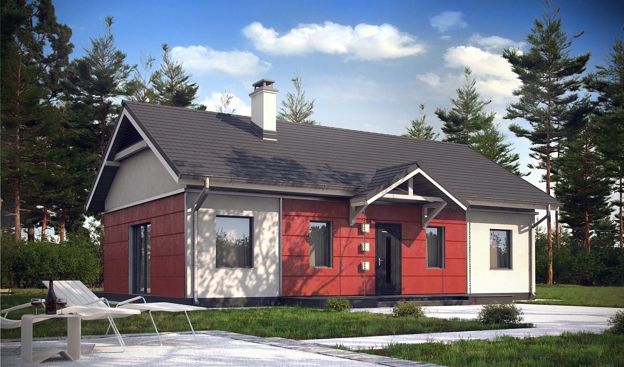Планировка ГБ-93 Дом из газобетона Эльфирия, 93 м²