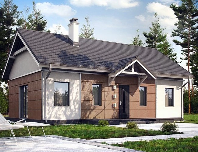 ПБ-93 Дом из пеноблока Сказорис, 93 м²