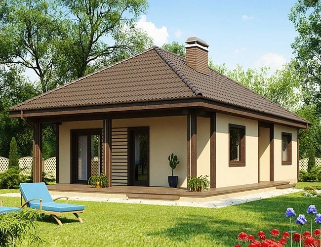 Планировка КД-95 Каменный одноэтажный Дунклун дом, 95 м.кв.