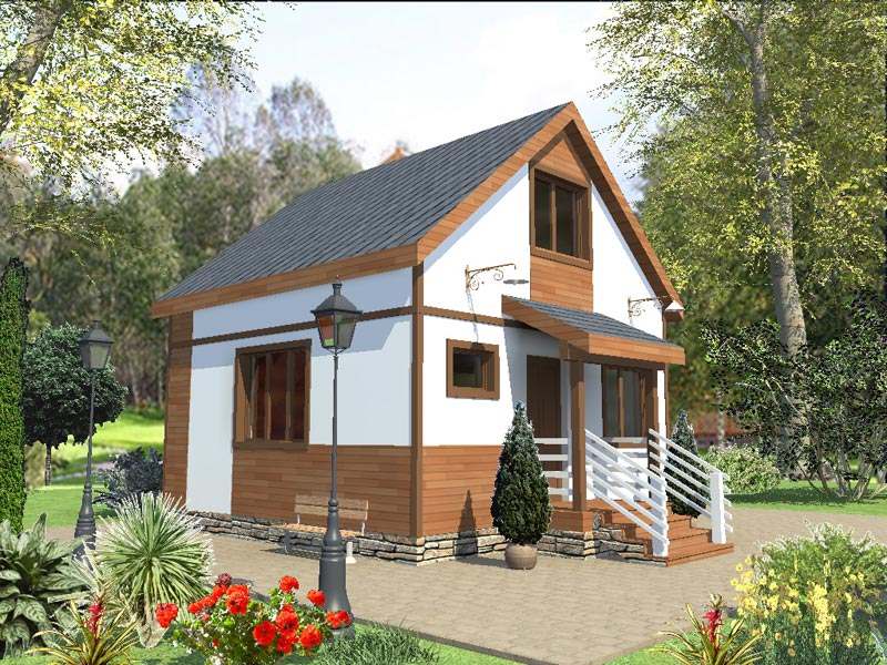 АРБ-72 Дом из арболита Лустовик, 72 м²