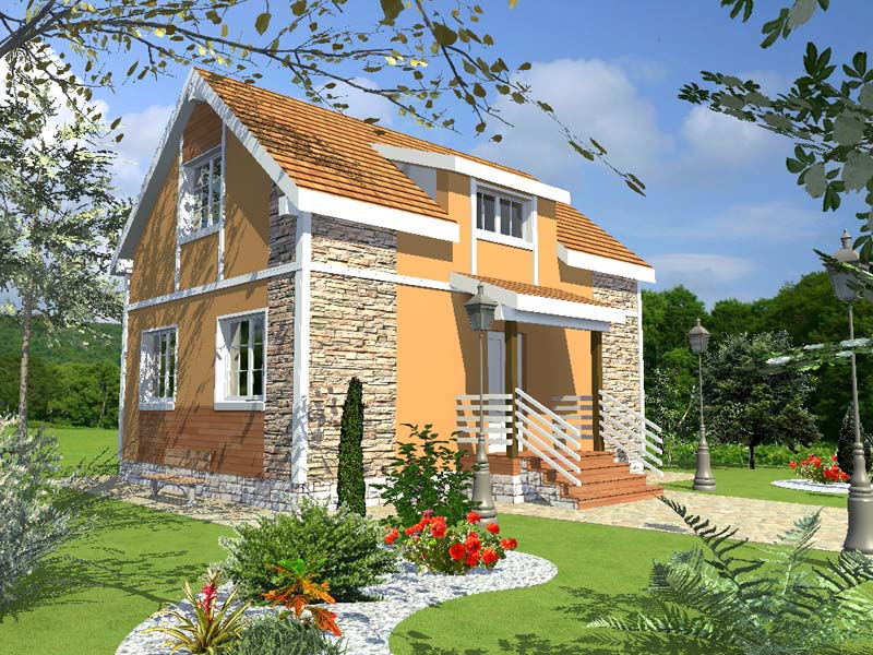 АРБ-96 Дом из арболита Ричек, 96 м²
