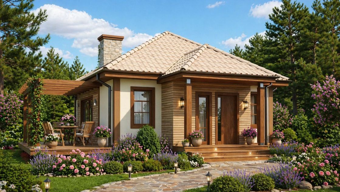 ТК-54 Дом из тёплой керамики Футуриум, 54 м.кв.