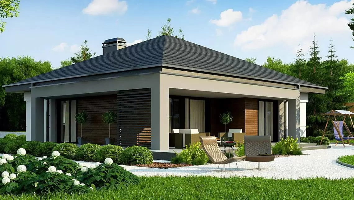 Планировка КОМБ-86 Комбинированный дом Ревликт, 86 м²