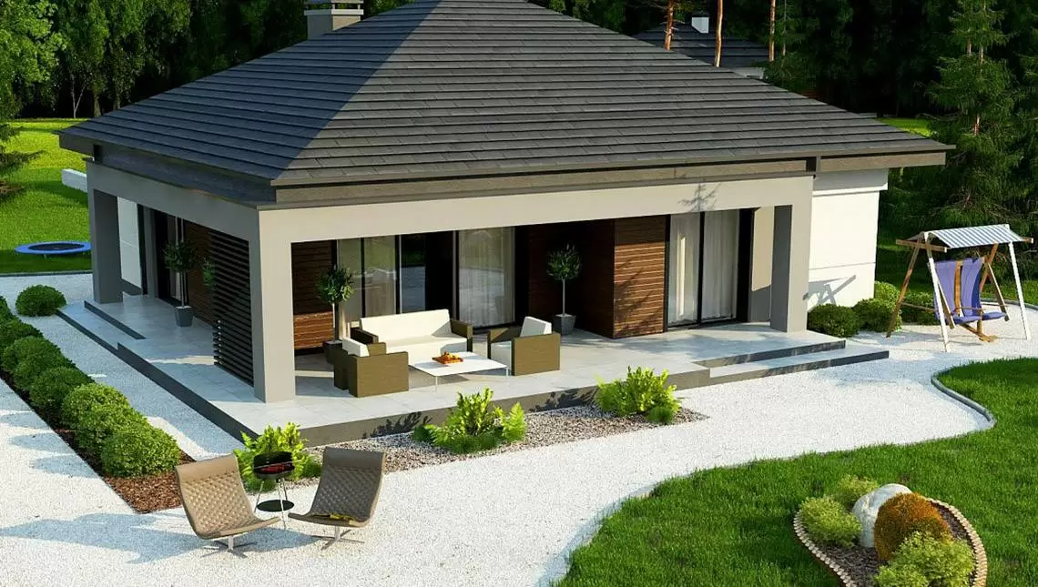 Планировка КОМБ-86 Комбинированный дом Ревликт, 86 м²