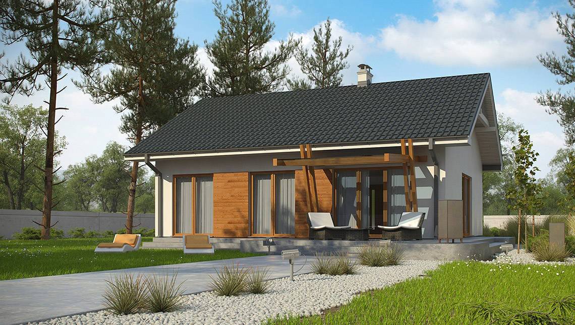 Планировка ТК-75 Дом из тёплой керамики Левитон, 75 м.кв.