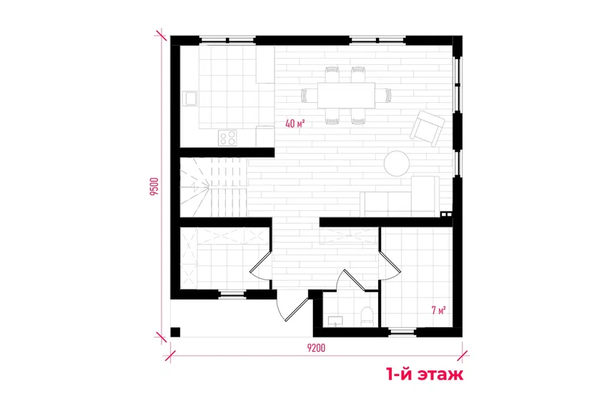 Планировка ПСБ-137 Дом из полистиролбетона Сверк, 137 м²