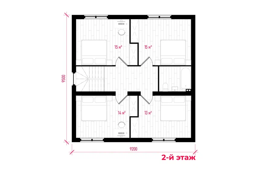 Планировка ПСБ-137 Дом из полистиролбетона Сверк, 137 м²