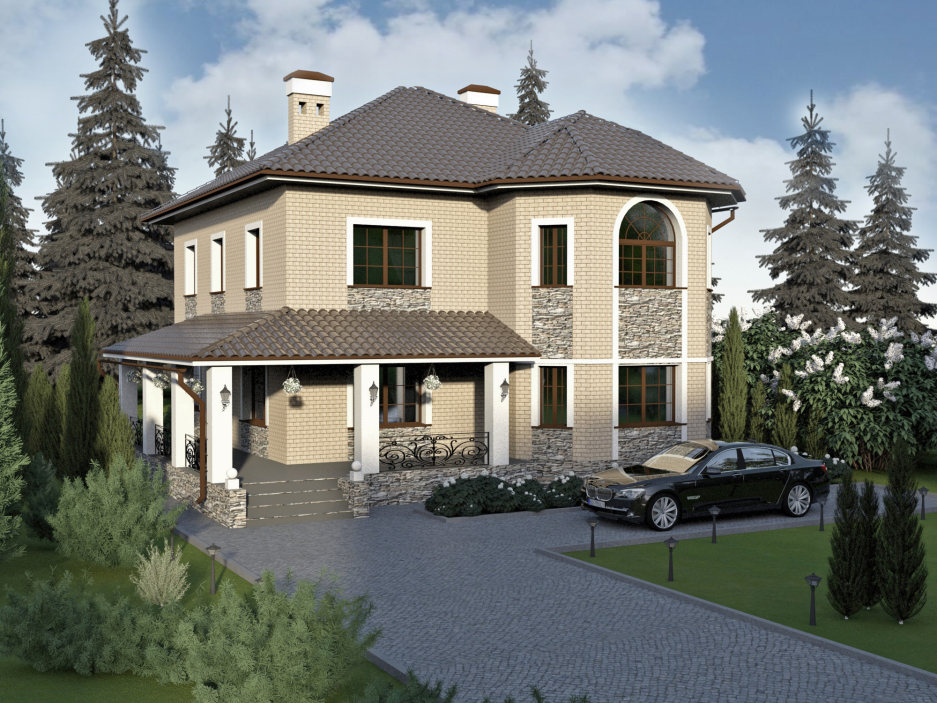 Планировка КД-196 Дом из кирпича Айкон, 196 кв.м.