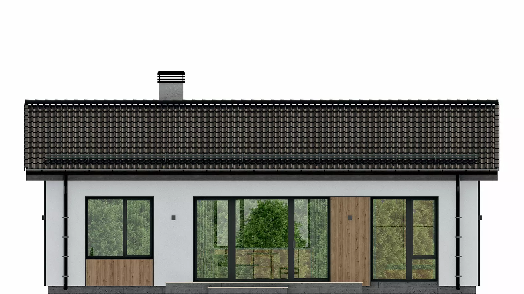Планировка ТК-63 Дом из тёплой керамики Моретто, 63 м²