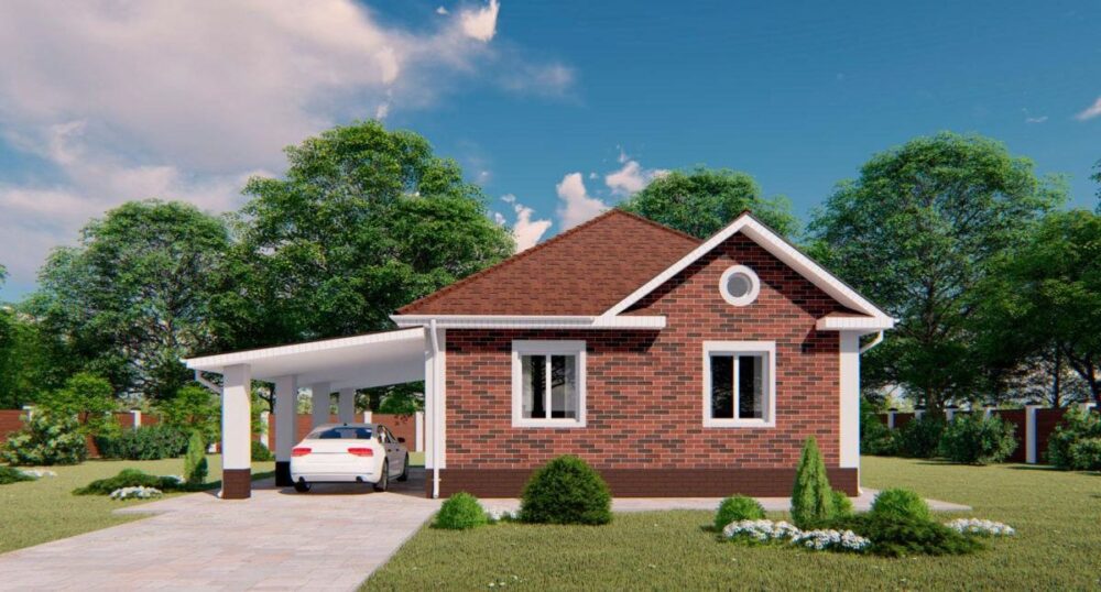 Планировка МД-78 Монолитный дом Отрада, 78 м²