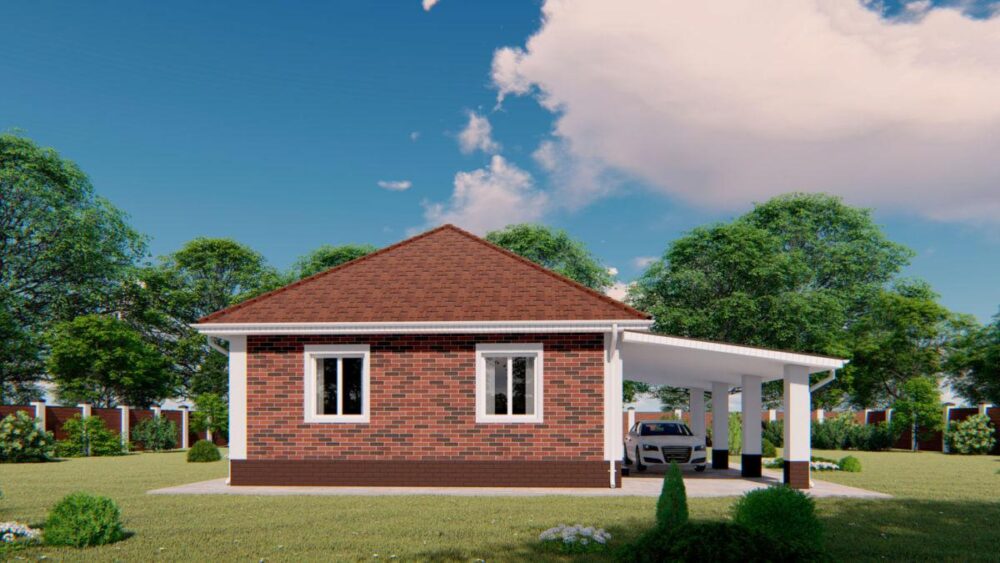 Планировка МД-78 Монолитный дом Отрада, 78 м²