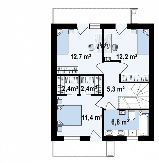 Планировка АРБ-160 Дом из арболита Биртон, 160 м²