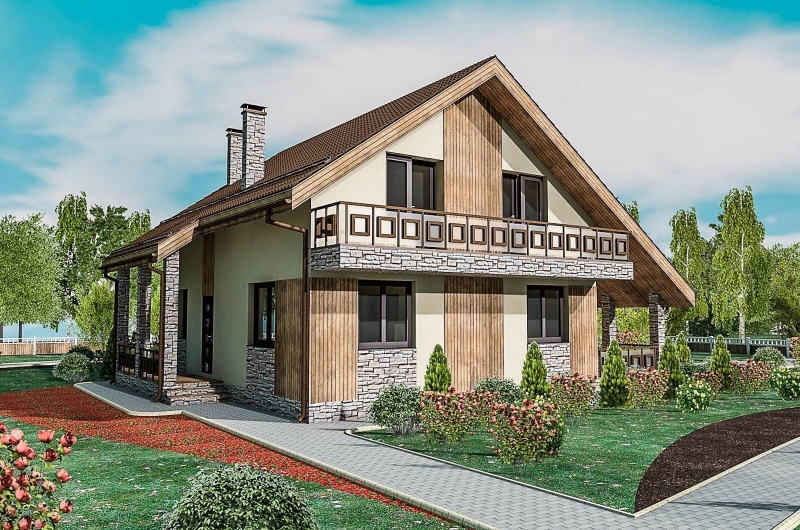 ТД-146 Дом из теплоблоков Селестиум, 146 м²