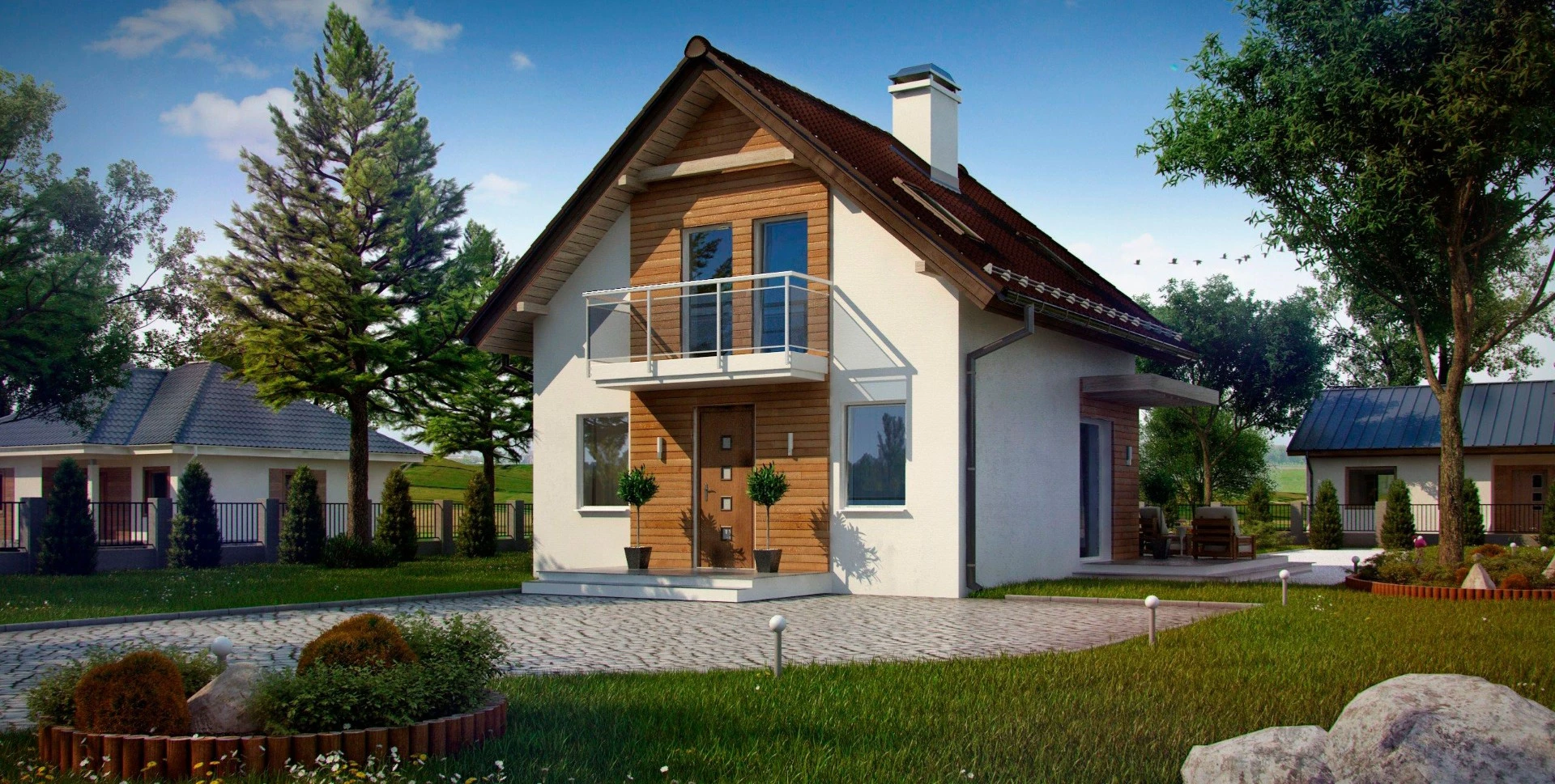 Планировка ГБ-78 Дом из газобетона Виверия, 78 м²