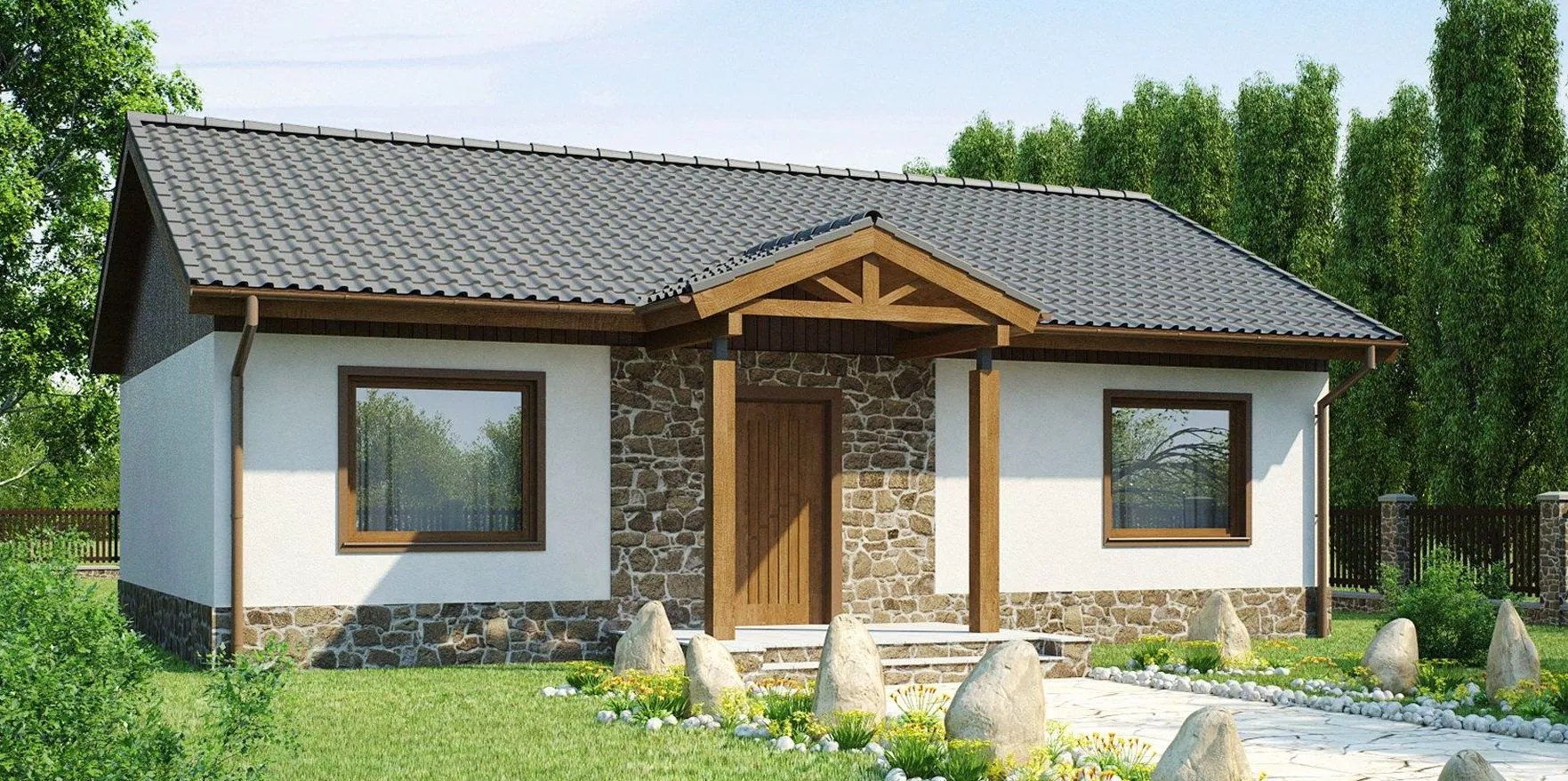 КБ-75 Дома из керамзитобетона Галактис, 75 м²