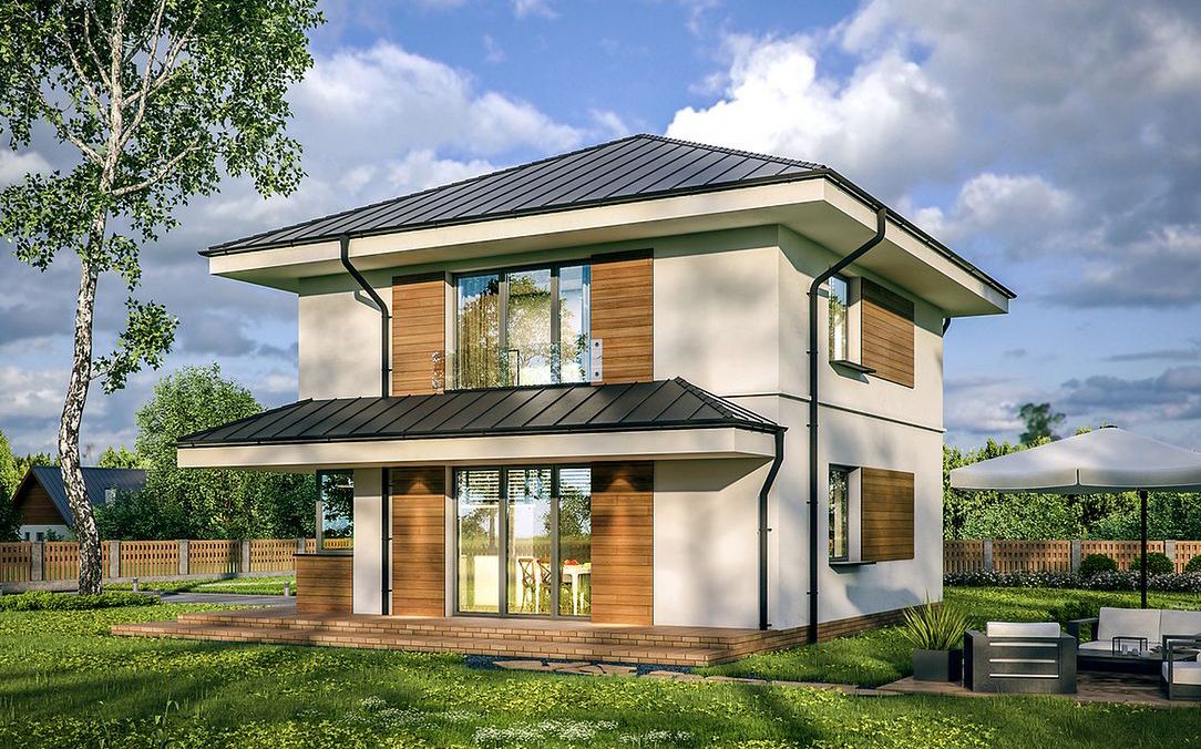 Планировка ТК-102 Дом из тёплой керамики Рифлин, 102 м²