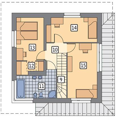 Планировка ТК-102 Дом из тёплой керамики Рифлин, 102 м²