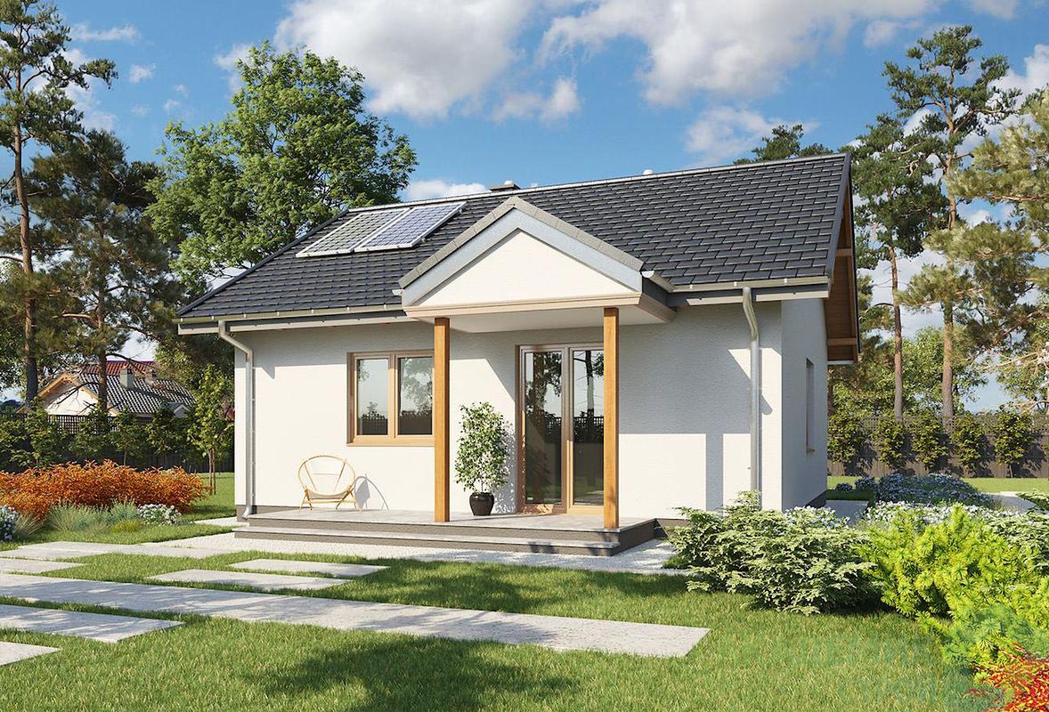 Планировка БД-53 Дом из блоков Аэролюм, 53 м²