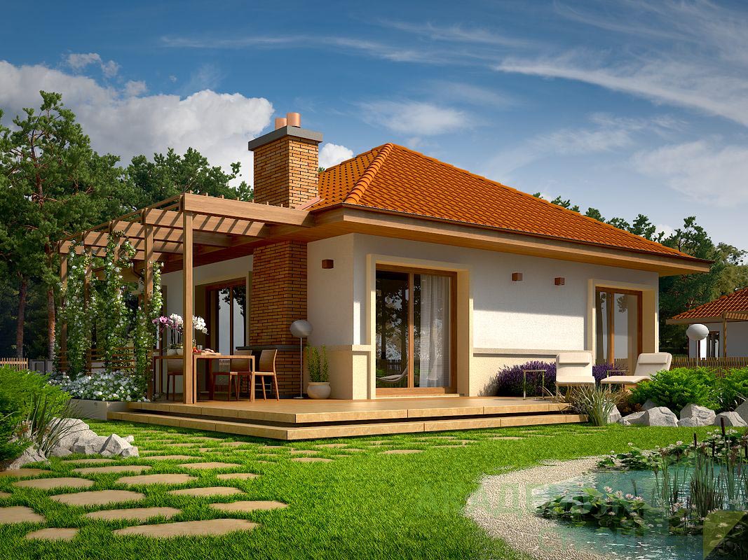 БД-63 Дом из блоков Палита, 63 м²