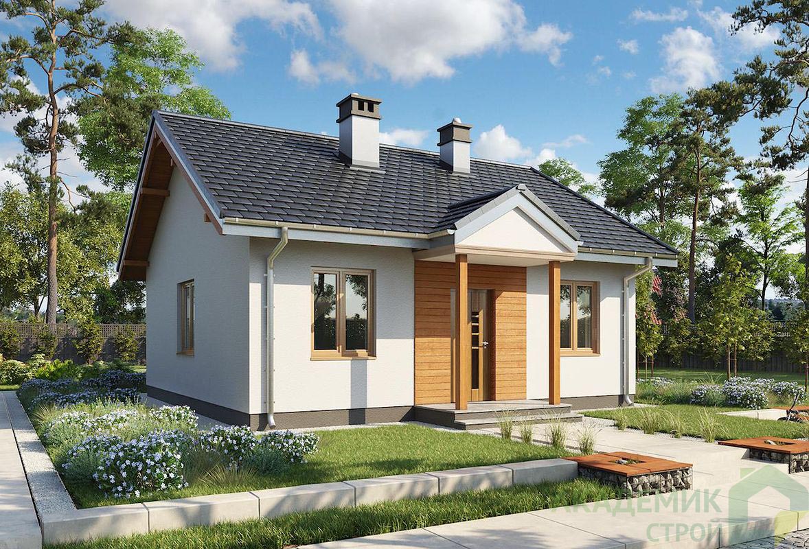 БД-53 Дом из блоков Аэролюм, 53 м²